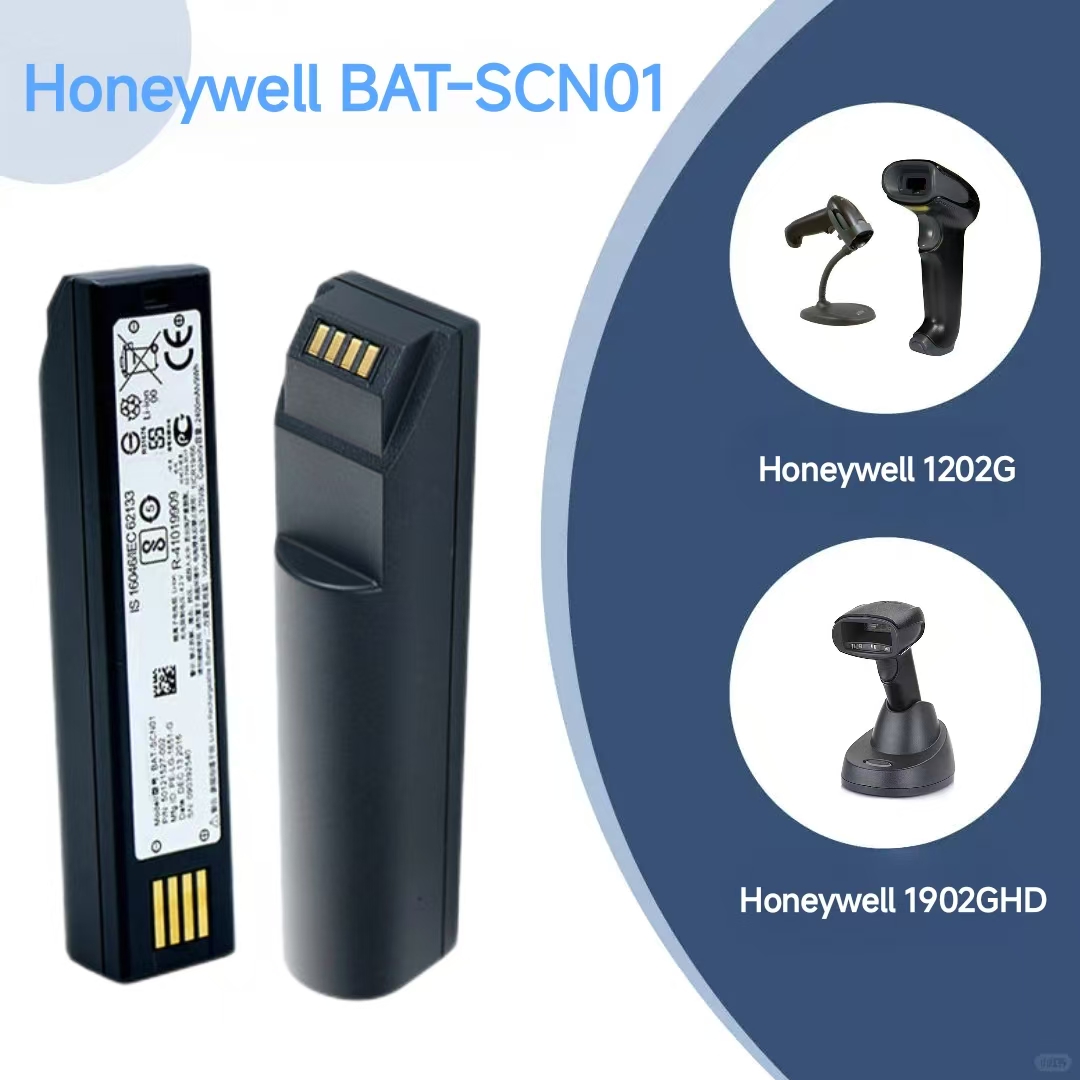 BAT-SCN01 Barcode Scanner Lithium Ion Batteries for Honeywell 1202G 1902GHD GSR 1452G 4820 3820 3.7V 2400mAh